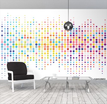 Bild på Abstract colorful halftone texture dots pattern vector